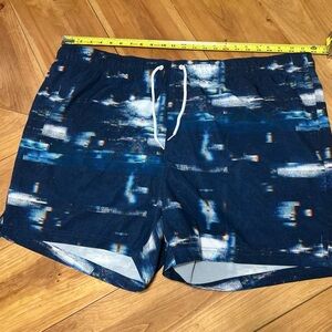 George Blue Abstract Swim Trunks size 3X